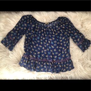 Off-the-shoulder Democracy top.